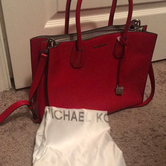 Red Michael Kors Purse - Picture 8 of 8